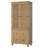 Wooden Accent Cabinets with Cabinet and 2 Drawers, Tall Rectangle Locker With Faux Rattan And Faux Solid Wood Surface, Mid-Century Modern White or Farmhouse-87984382