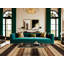  Washable Sand Dark Brown Striped Area Rug-466748631