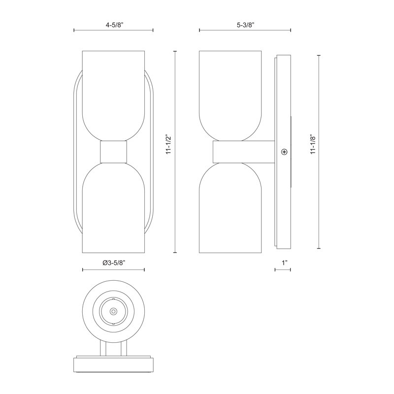 Lucian 2 - Light Bath Bar, Urban Bronze/Alabaster