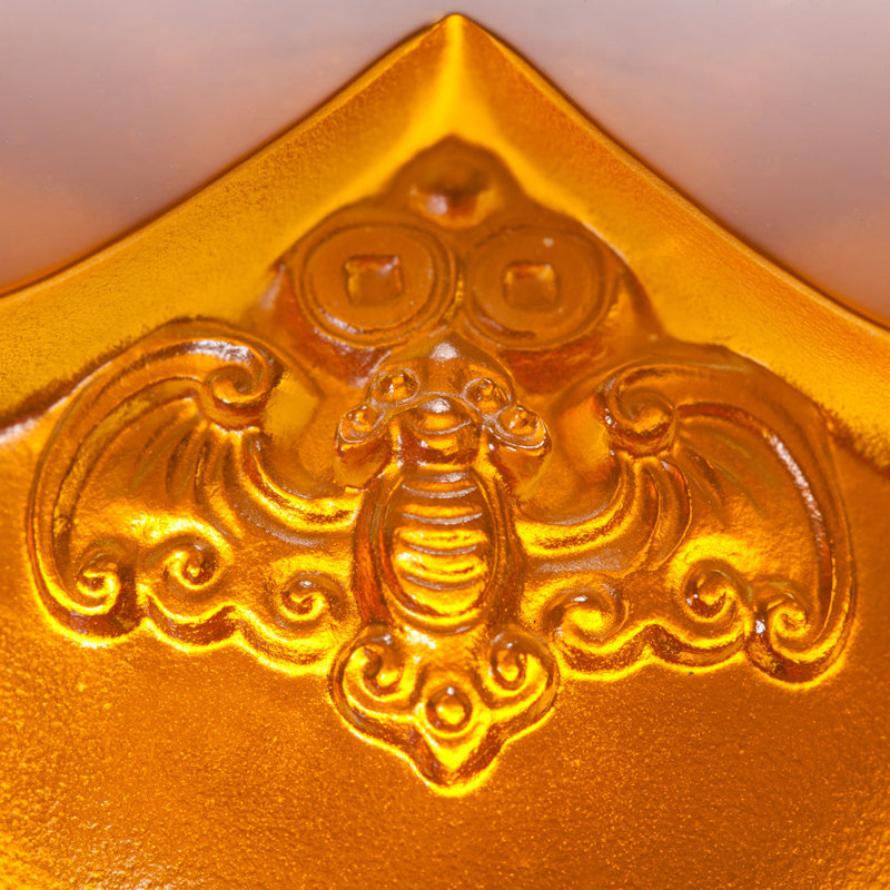 Figurine en cristal, kaki LIULI | Fortune Four Ways