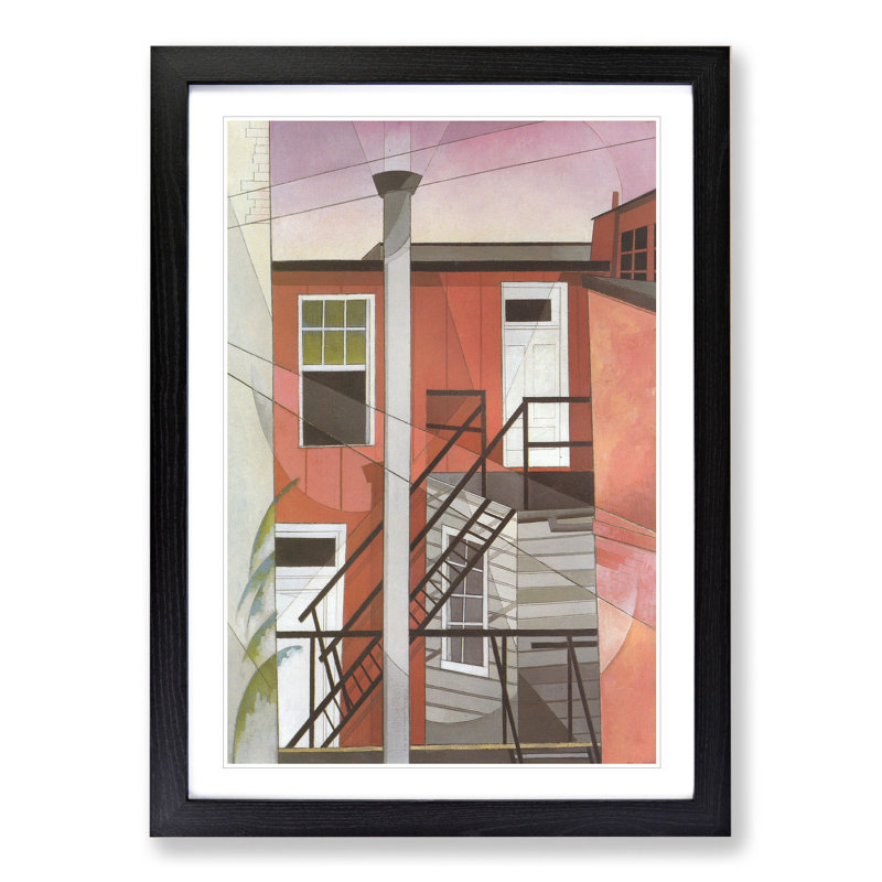Modern Conveniences by Charles Demuth - Picture Frame Painting, 48cm H x 36cm W x 2cm D, Black