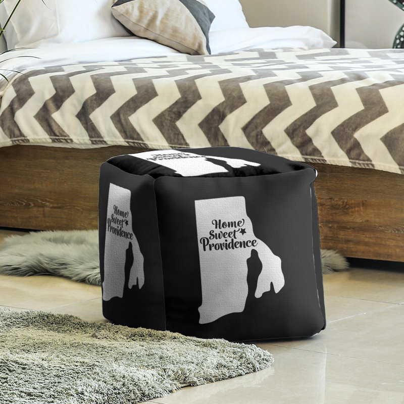 Upholstered Ottoman, Black