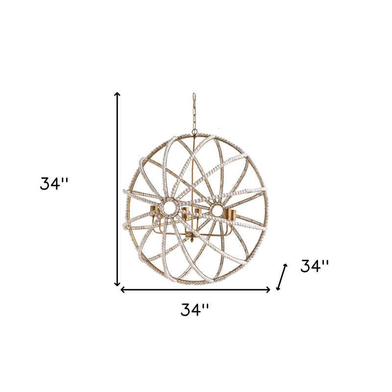 6 - Light Steel Chandelier