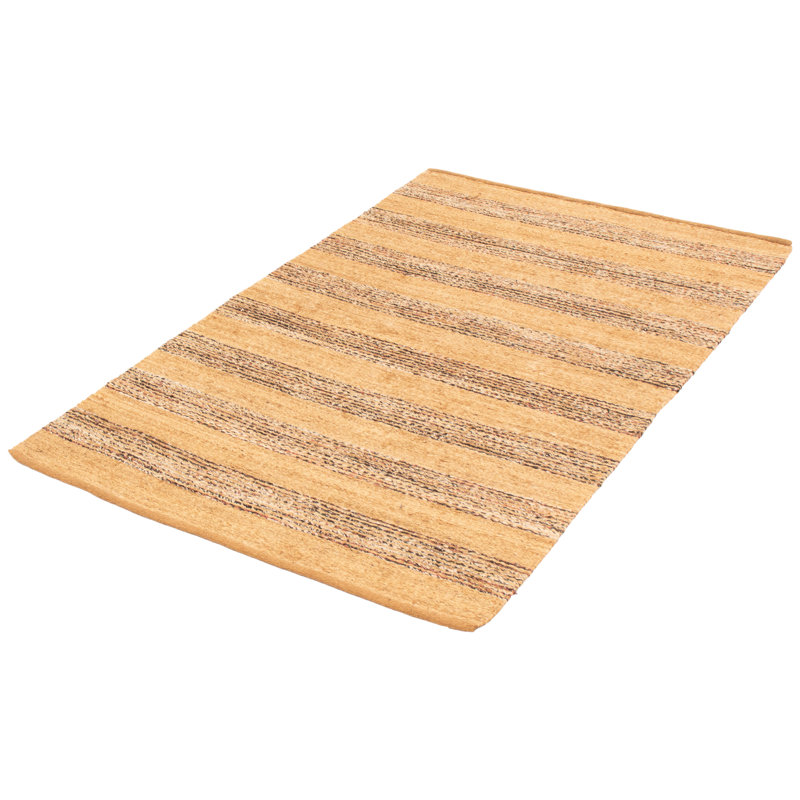 Tapis brun clair tissé à plat à la main Burson