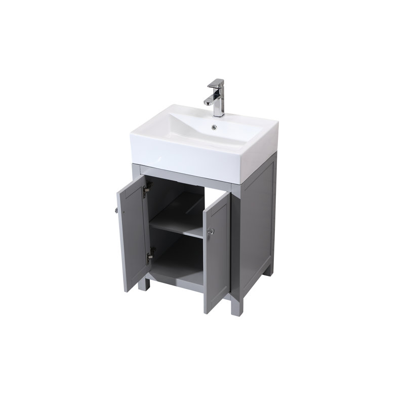 Ensemble de meuble-lavabo simple 23 po Faryn, Gris