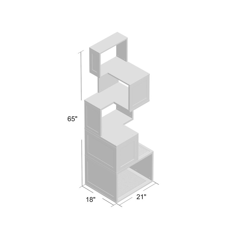 Balanchine 65'' H Cat Tree, White