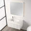 Meuble-lavabo flottant 36 po avec lavabo - armoire murale en bois avec lumières DEL, panneau ondulé 3D, tiroir à fermeture en douceur et lavabo en acrylique 36 po-743835001