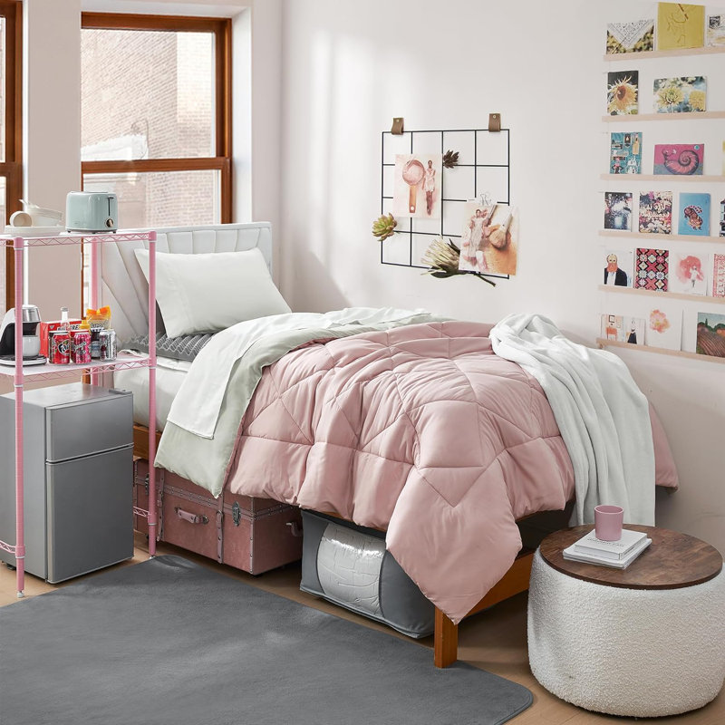 Ensemble de literie simple DormCo Packs, Rose / beige