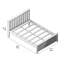 Base de lit plateforme en bois massif avec tête de lit-1059565192