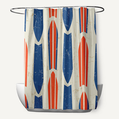 Rideau de douche simple en polyester Almeida Dean