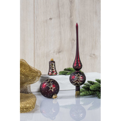 58cm Solid Colour Glass Christmas Tree Baubles