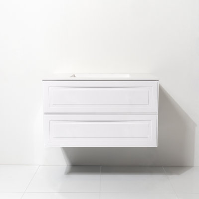 Cavion 42" Single Bathroom Vanity Set with Solid Surface Countertop
