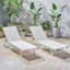 Ensemble de 2 chaises longues d'extérieur