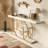 4-Tier Console Table Sofa Table Accent Table with Storage Shelves