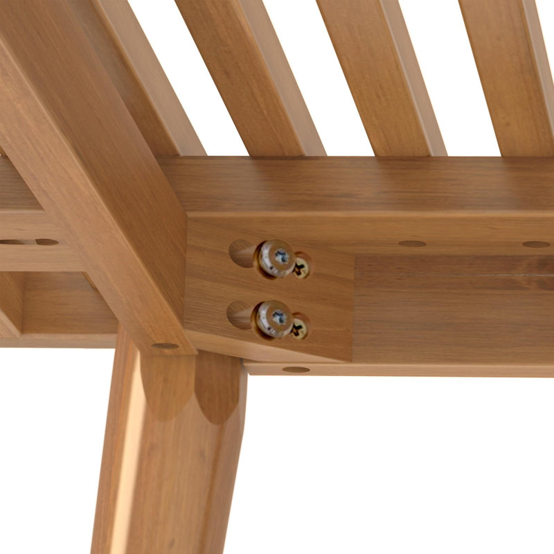 Banc en bois Levitus, Paon, H 17,5 po x l 41,25 po x P 16,5 po