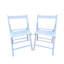 Chaises pliantes blanches de 2 personnes, bois massif, siège à dossier ouvert confortable, peu encombrant, solide et, pour plusieurs emplacements, bois pliable limité à 220 lb 2, conception d'espace, pour tout endroit, léger,