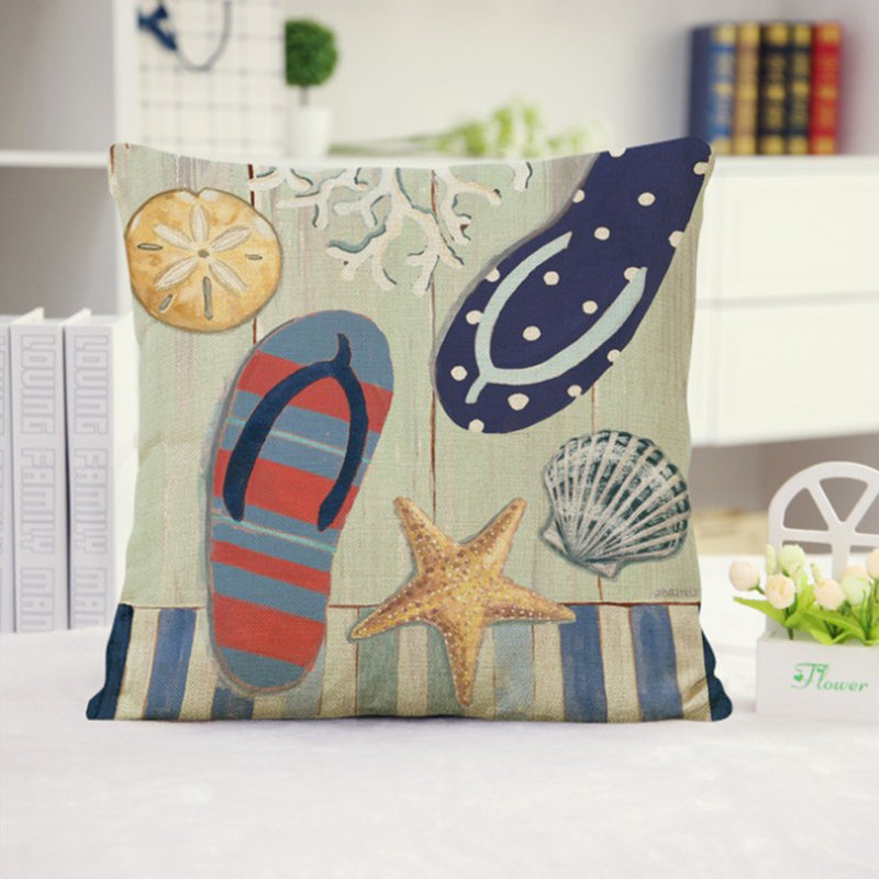 (Covers Only) Set of 2 Sea Lives Throw Pillow Covers, Polyester/Polyfill