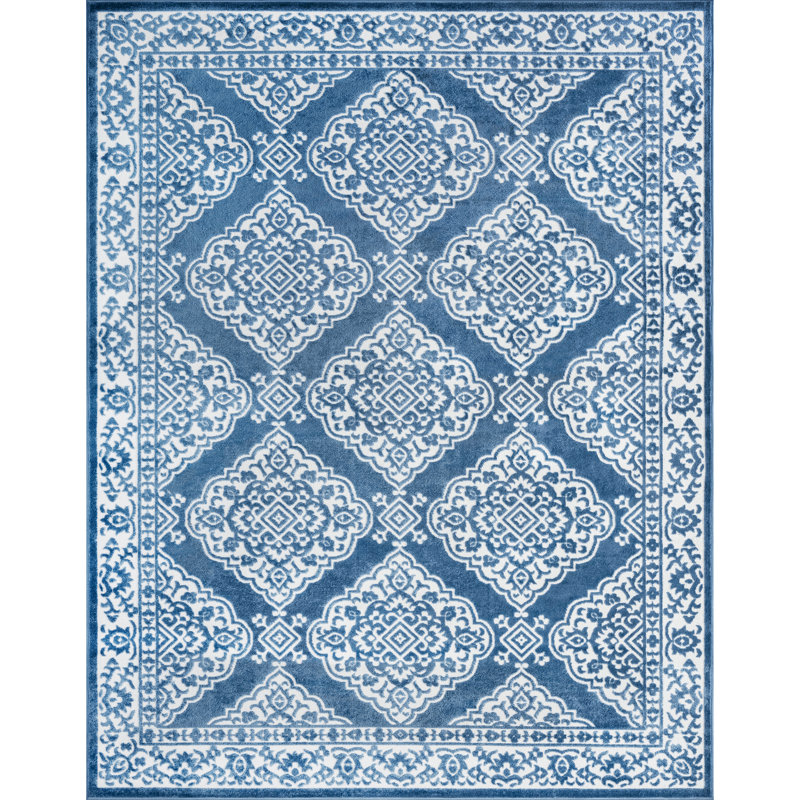 Tapis bleu Linnea, Rectangle 8 pi 10 po x 12 pi 2 po