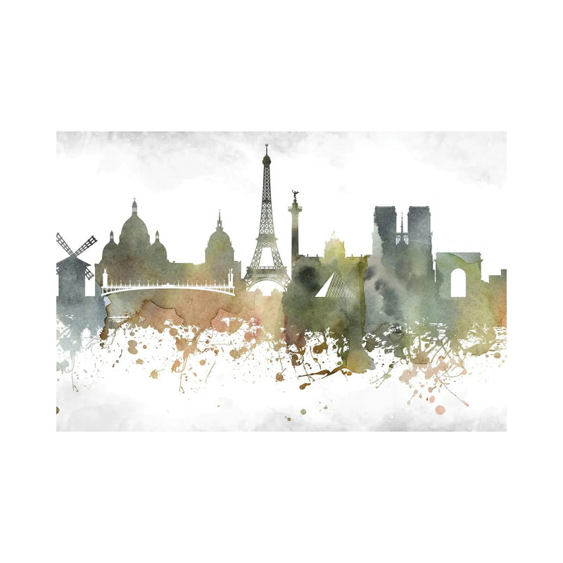 Paris Skyline - Wrapped Canvas Print, 66.04 cm H x 45.72 cm W
