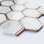 Natural Bianco 3" x 3" Marble Honeycomb Mosaic Wall Tile