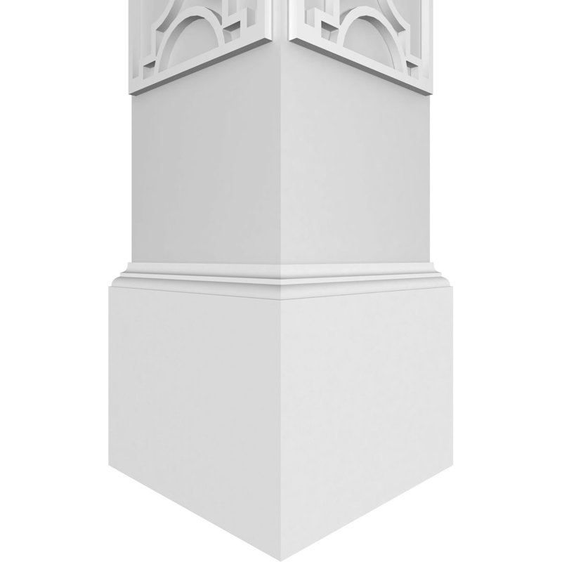 Gypse carré non effilé avec colonne Mission Capital, H 96 po x l 7,625 po x P 7,625 po