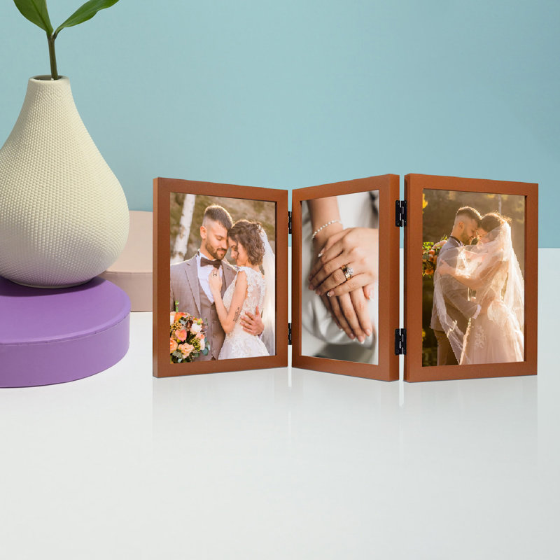 Cadre photo articulé Ariahnna, Noyer