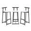 Ensemble de 3 tabourets de bar en bois aggloméré moderne YIQiumI l 13,78 po x P 15,55 po x H 34,25 po