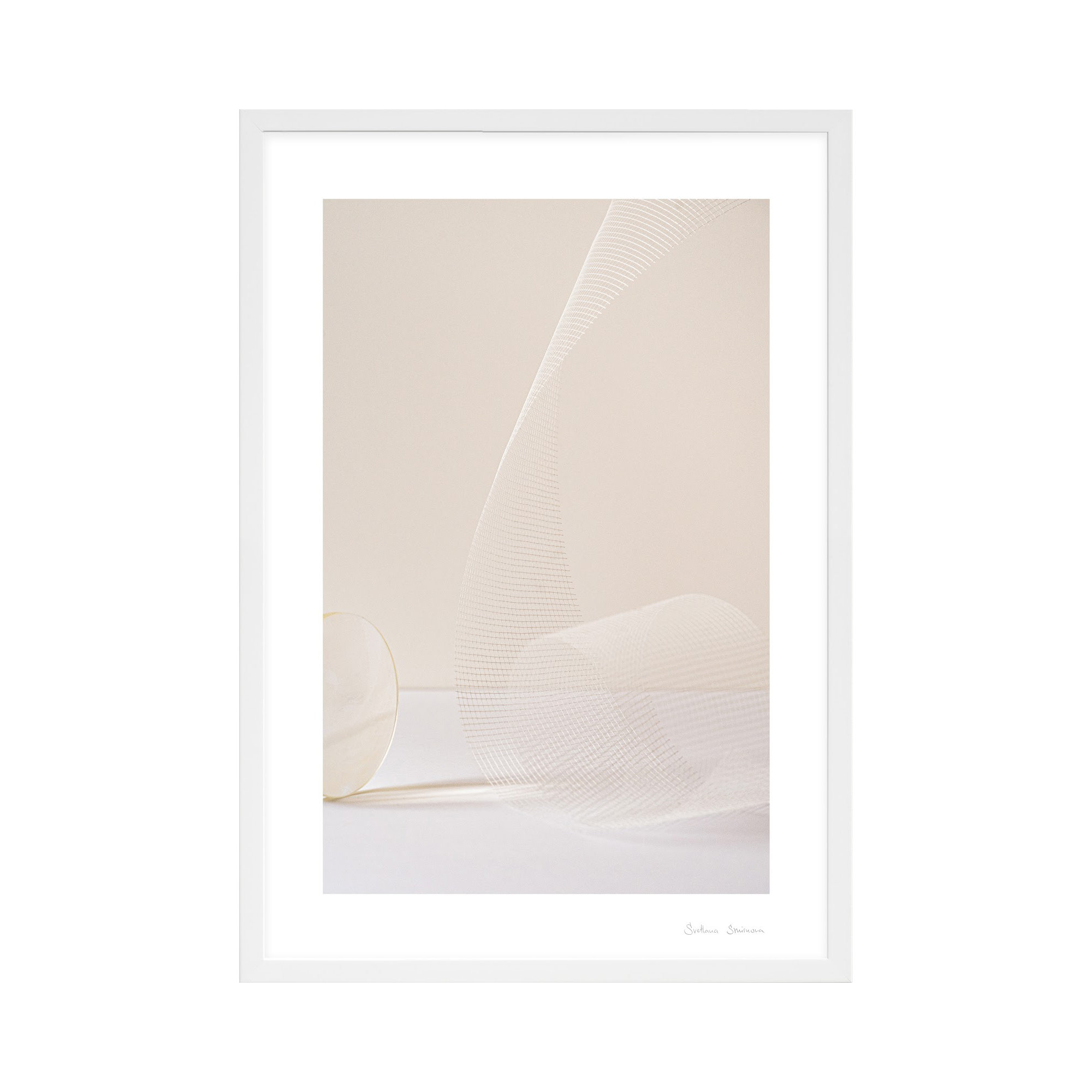 Balance 1 by Svetlana Smirnova, 20" H x 14" W x 1.25" D, White
