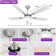 52" RGB Ceiling Fan With Led Light and Remote/APP Control
