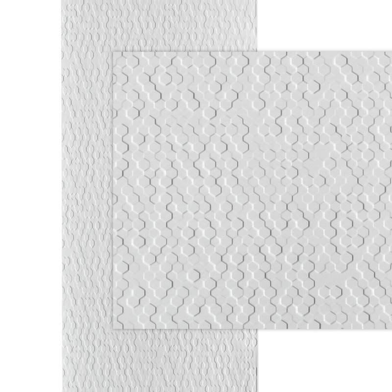 Bee Hive Mirroflex 4Ft. X 10Ft. Glue Up Pvc 3D Wall Panels - Gloss White Paintable