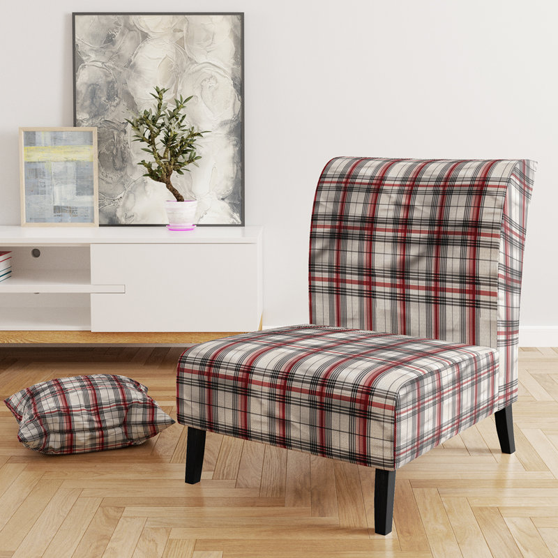 Fauteuil de chambre rembourré Rustic Farmhouse Plaid