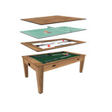 RACK Luxor 7.5-foot 4-in-1 Multi-game Swivel Billiard/pool Table