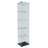 Premium 5-Tier Glass Display Case With 5 Dynamic LED Modes, Single Door Tempered Glass Bookshelf For Collectibles & Decor, Floor Standing Display Cabinet For Home & Office, Easy Assembly