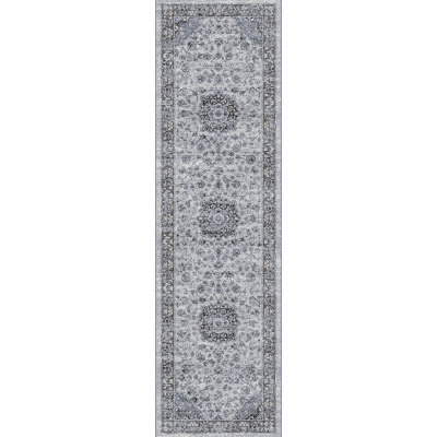 Tapis oriental argenté Attell