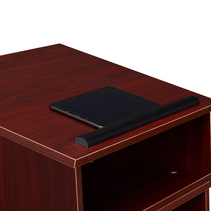Mahogany 13.75'' Wood Tabletop Lectern with Storage
