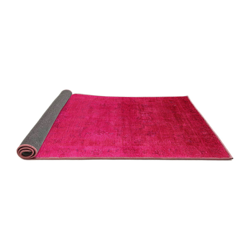 Tapis à motif oriental rose, Carré 5 pi