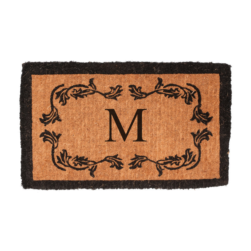 Balmer Floral Outdoor Doormat, Rectangle 2'6" x 4', M