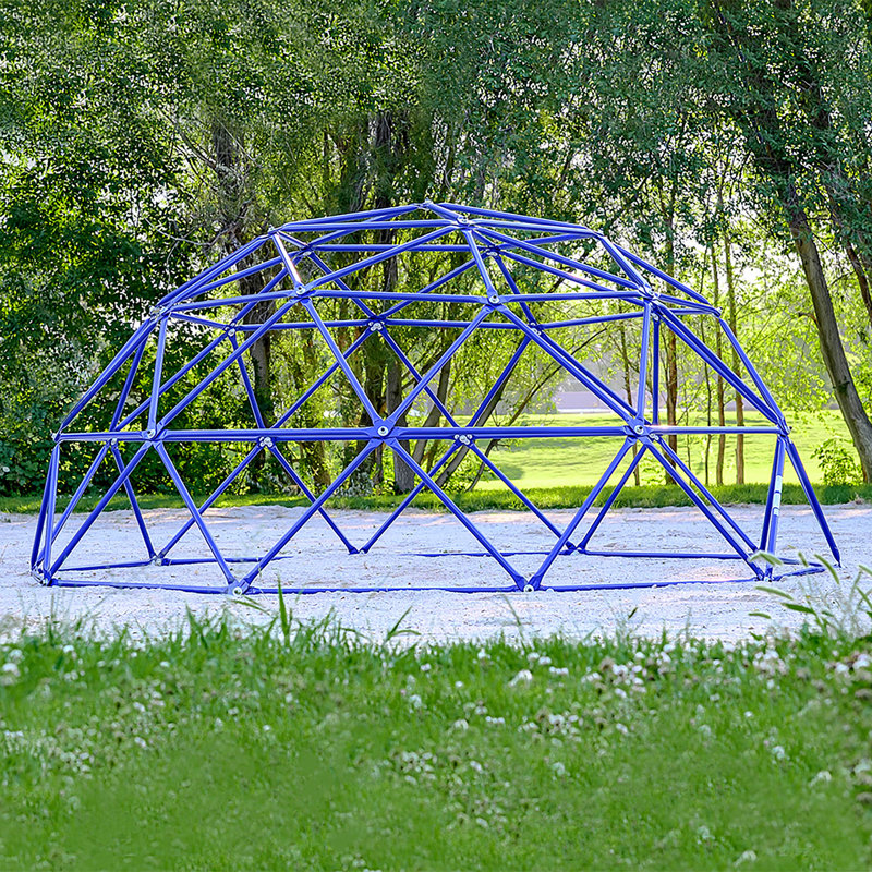Blue 9-Foot Steel Geo Dome Climber for Kids