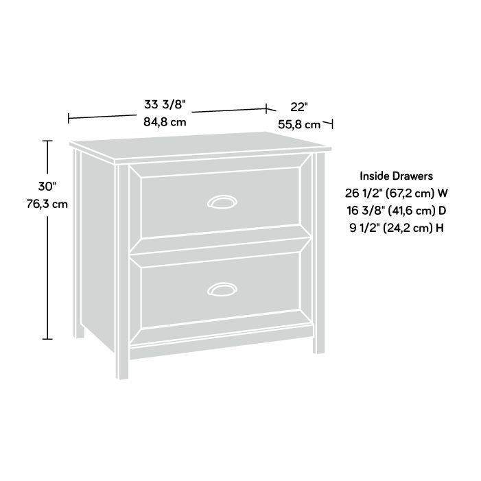 County 2 -Drawer Accent Cabinet, White