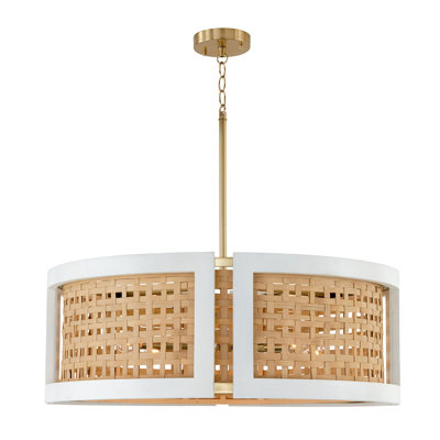 6 - Light Dimmable Drum Chandelier