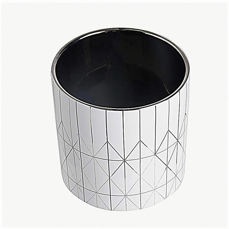 Jardinière en céramique D6,3 x 6,3 po, H 6 po x l 6 po x P 6 po