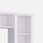 Ensemble de tablettes murales simples de divertissement avec pont, convenant aux téléviseurs de 75 pouces, meuble télé spacieux avec tablettes réglables, meuble multimédia moderne de grande capacité adapté aux salons, blanc