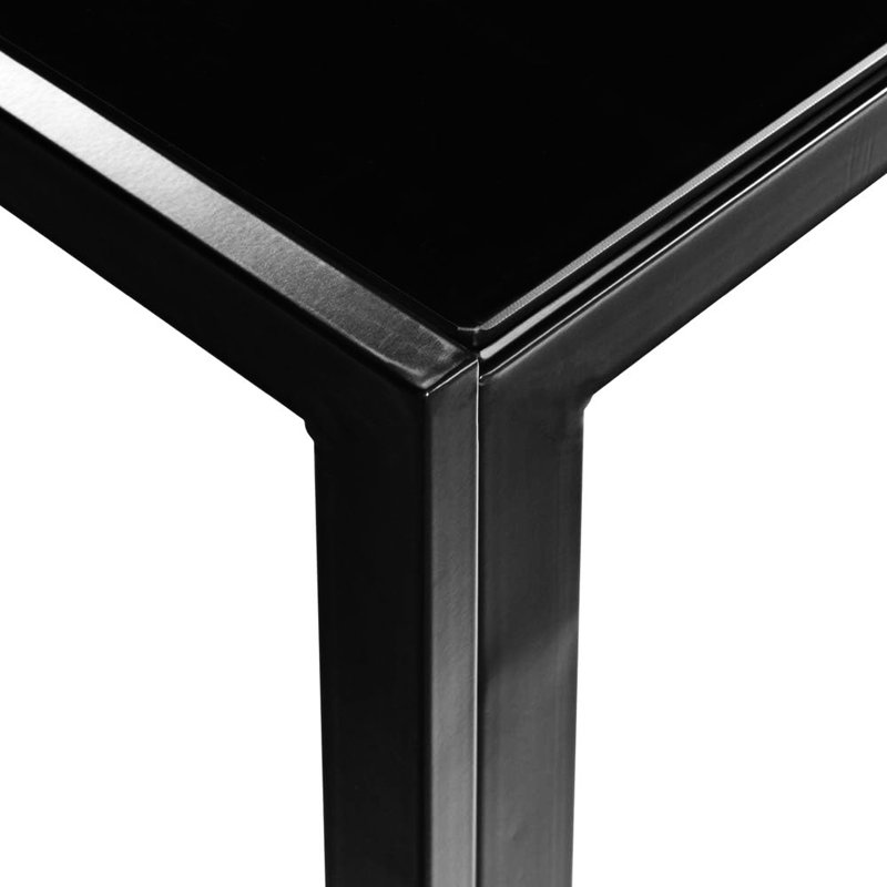 Élégant mobilier de table en verre - structure en métal, convient à 4 tables élégantes de 47 po x 27,5 po