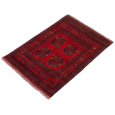 Iovica One-of-a-Kind 3'4" X 4'8" New Age Wool Area Rug in Dark Red