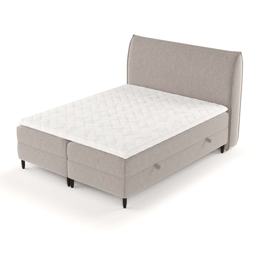 Premium Boxspringbett Melba mit Taschenmatratze und Visco-Topper