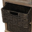 Armoire de rangement rustique avec deux tiroirs et quatre paniers en rotin classique-1678317984