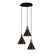 Adjustable Height 3 Lights Metal Body Cluster Cone Pendant