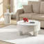 Ensemble de 2 tables basses rondes gigognes, table basse avec tiroir de rangement, table centrale en plastique pour le salon, grand: 27,56 po, petit: 19,69 po-1616322123