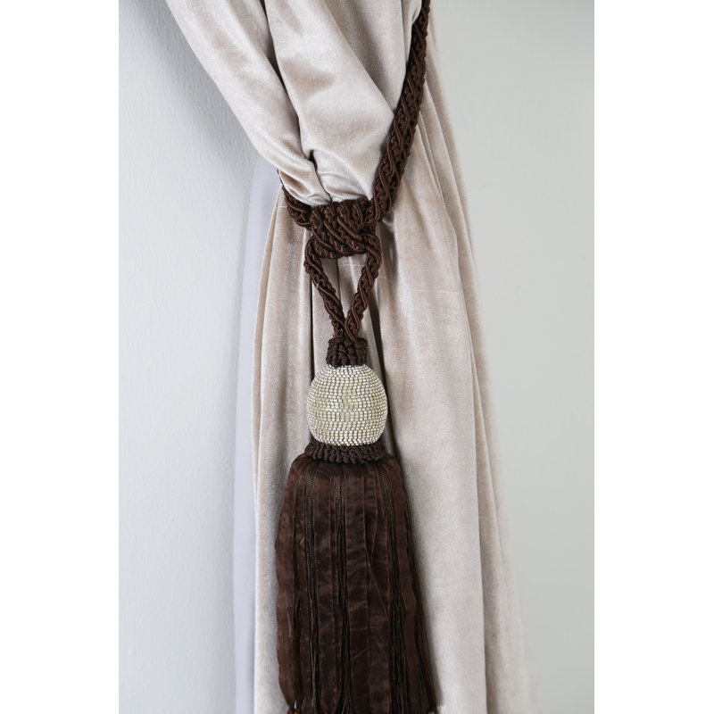 Mcallier Polyester Curtain Tieback, Brown