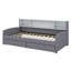 Lit plateforme tapissier avec rangement et tiroirs-18940380